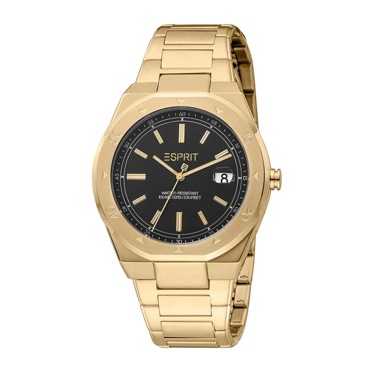 Złoty Męski Zegarek Modowy Esprit