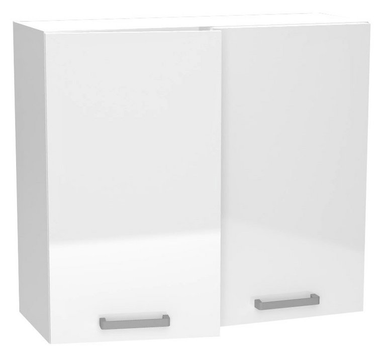 Biała szafka z podwójnym ociekaczem - Elora 27X 80 cm połysk
