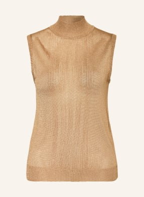 Weekend Maxmara Dzianinowy Top Rodesia Z Błyszczącą Przędzą gold