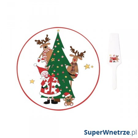 Zestaw do serwowania ciast Nuova R2S Christmas Collection choinka kod: 1112 SAFT