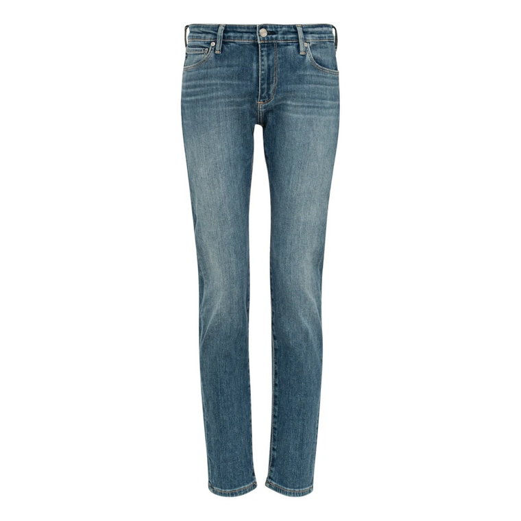 Medium Indigo Tapered Jeans na kostki Adriano Goldschmied