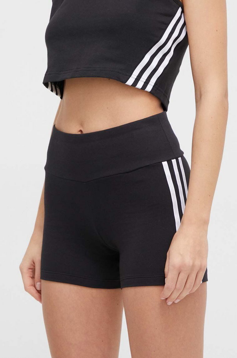 adidas Originals szorty Adicolor damskie kolor czarny wzorzyste high waist IP2980