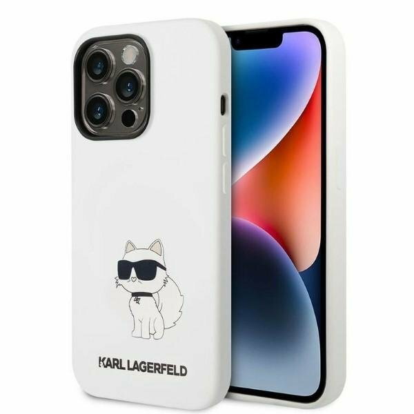 Karl Lagerfeld KLHCP14XSNCHBCH iPhone 14 Pro Max 6,7" hardcase biały/white Silicone Choupette
