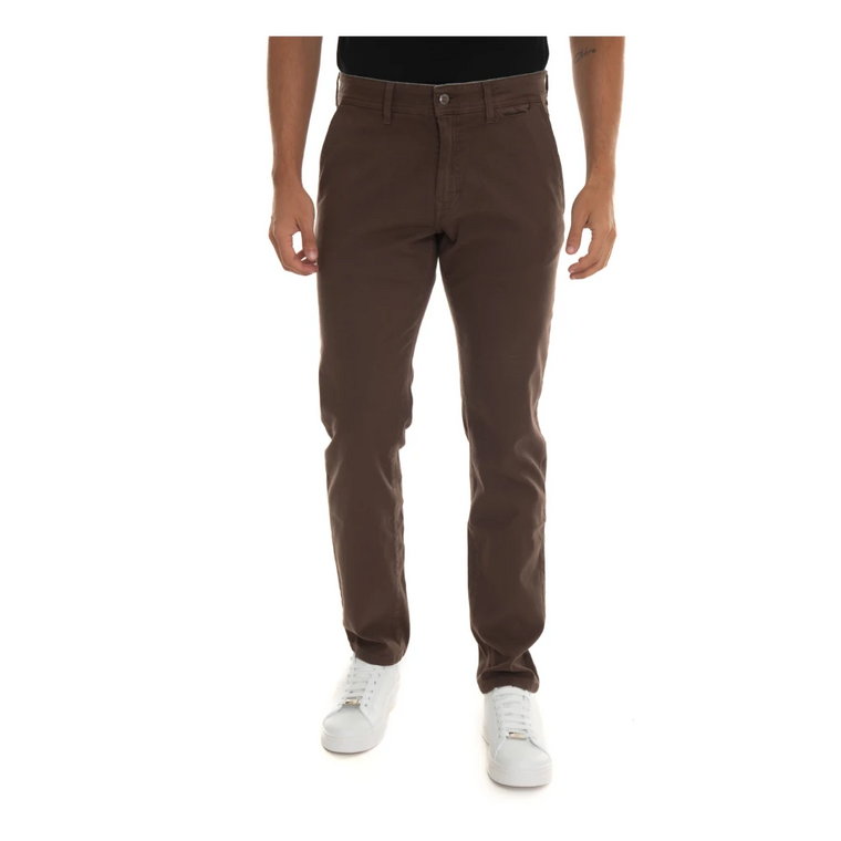 Teksturowane Chino z Guzikiem z Logo Harmont & Blaine