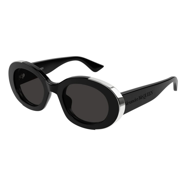 Czarne/Szare Okulary przeciwsłoneczne Am0445S Alexander McQueen