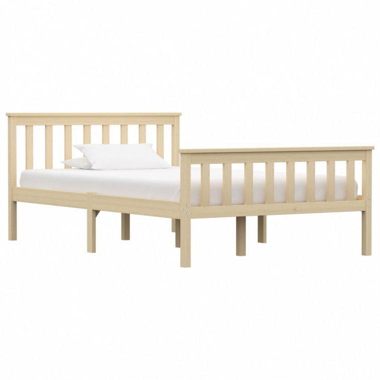 Rama łóżka, naturalna, lite drewno sosnowe, 120 x 200 cm kod: V-283222