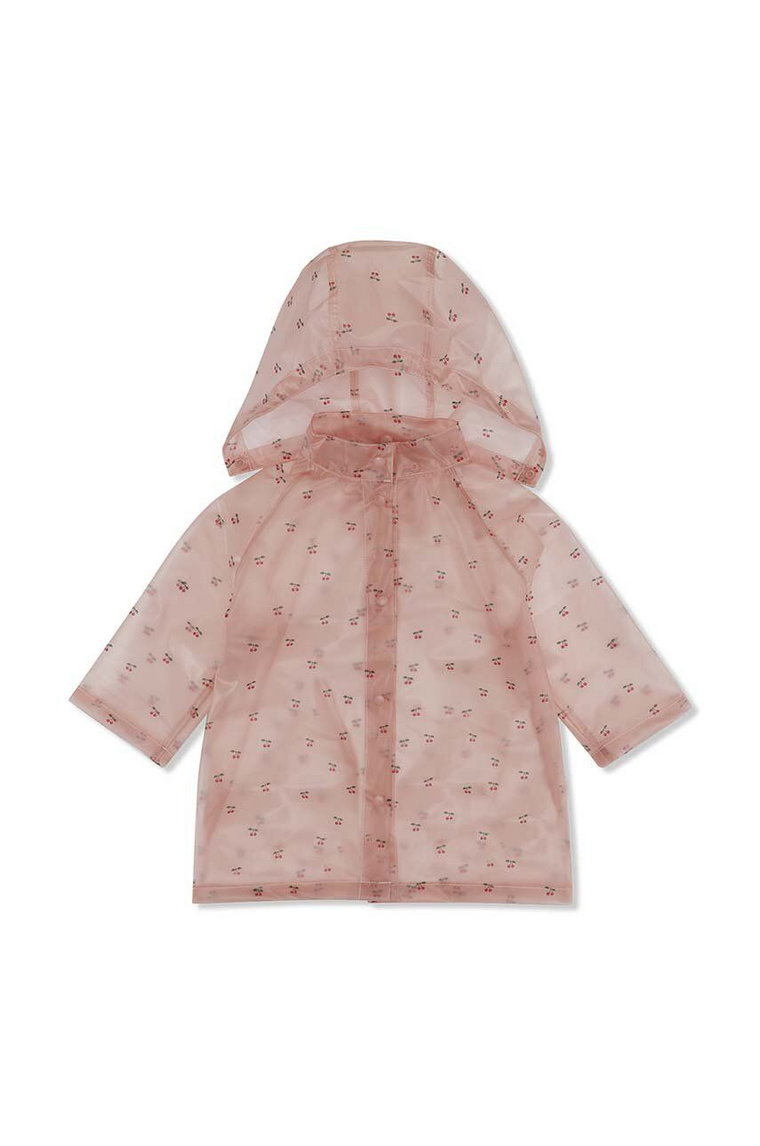 Konges Sløjd płaszcz przeciwdeszczowy dziecięcy kolor różowy