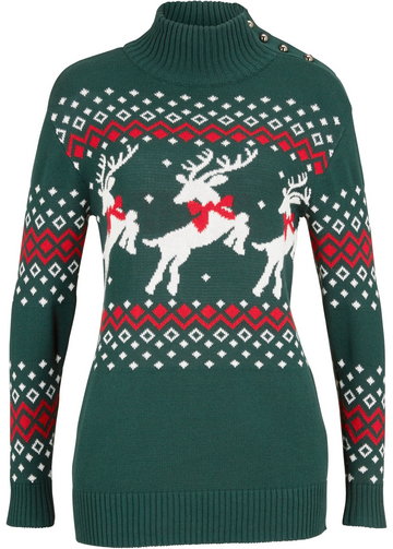 Sweter bożonarodzeniowy z motywem reniferów