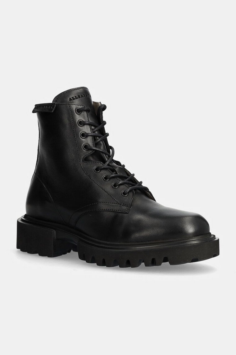 AllSaints buty skórzane Vaughan Boot męskie kolor czarny M049FB