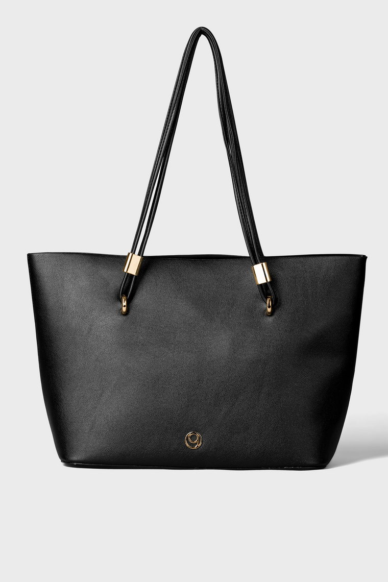 Czarna torebka shopper