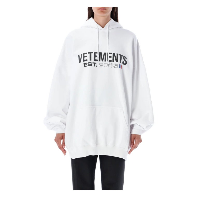 Biała Bluza z Dzianiny Aw23 Vetements