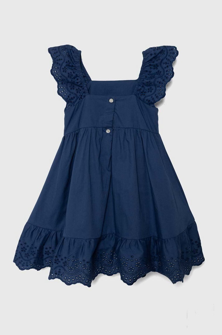 zippy sukienka bawełniana dziecięca kolor niebieski mini rozkloszowana