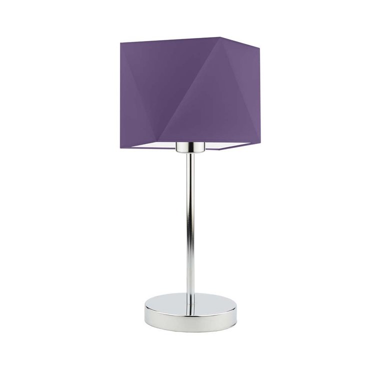 Lampka nocna LYSNE Wuhu, 60 W, E27, fioletowa/chrom, 43x23 cm