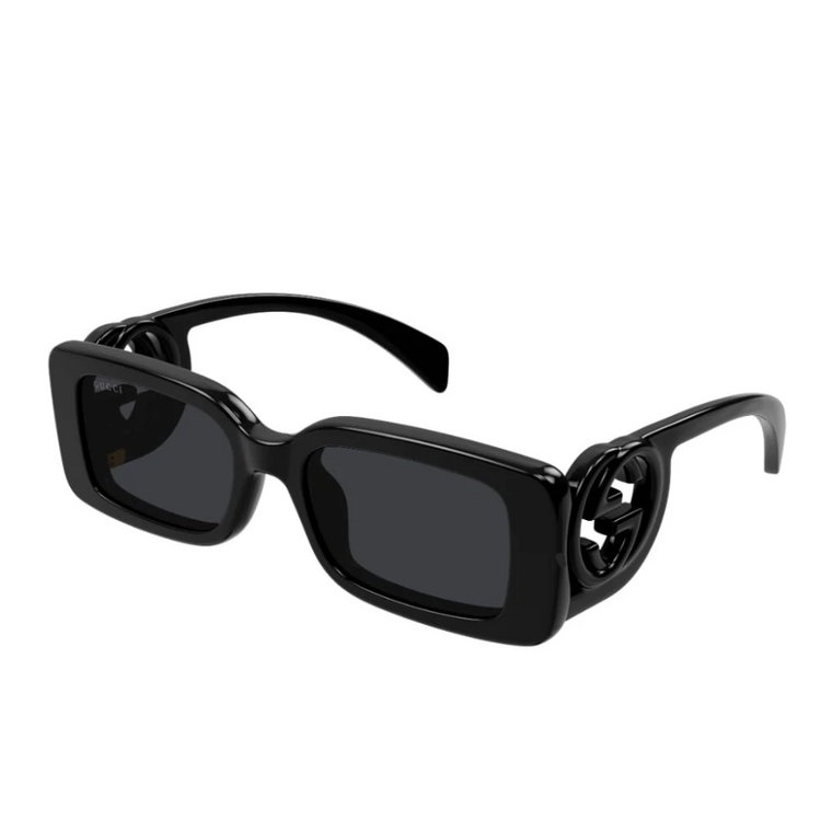 Gg1325S - Czarne Okulary przeciwsłoneczne o wąskiej oprawie Gucci