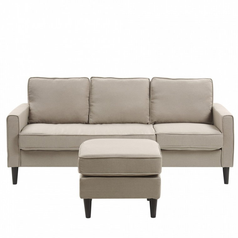 Sofa 3-osobowa z otomaną beżowa AVESTA kod: 4251682229753