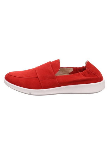 Legero Skórzane slippersy "Lucca" w kolorze czerwonym