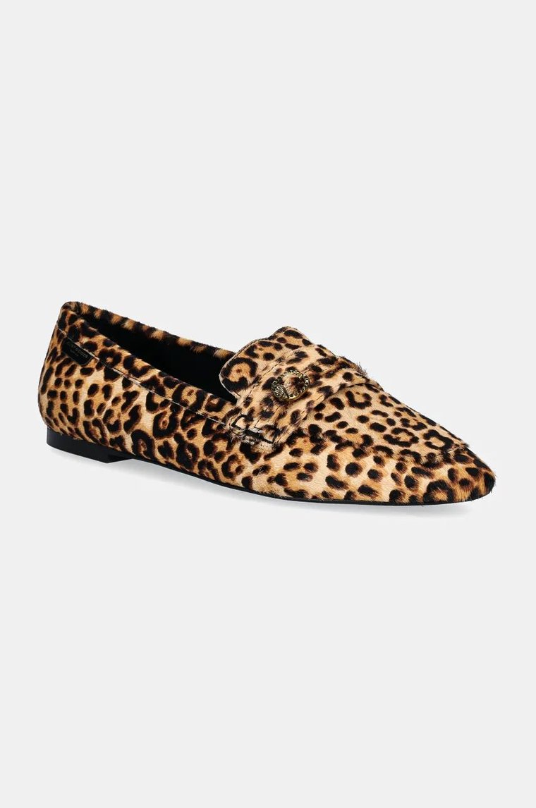 Kurt Geiger London mokasyny Mayfair Slim Sq Loafer damskie kolor brązowy na płaskim obcasie 3472239109