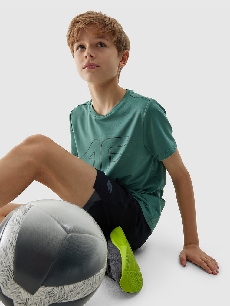 Koszulka sportowa szybkoschnąca chłopięca - zielona