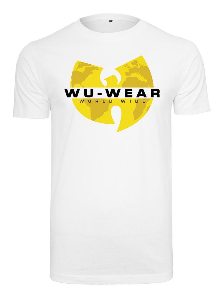 Koszulka Z Krótkim Rękawem Męska Biała Wu Wear Logo WU053