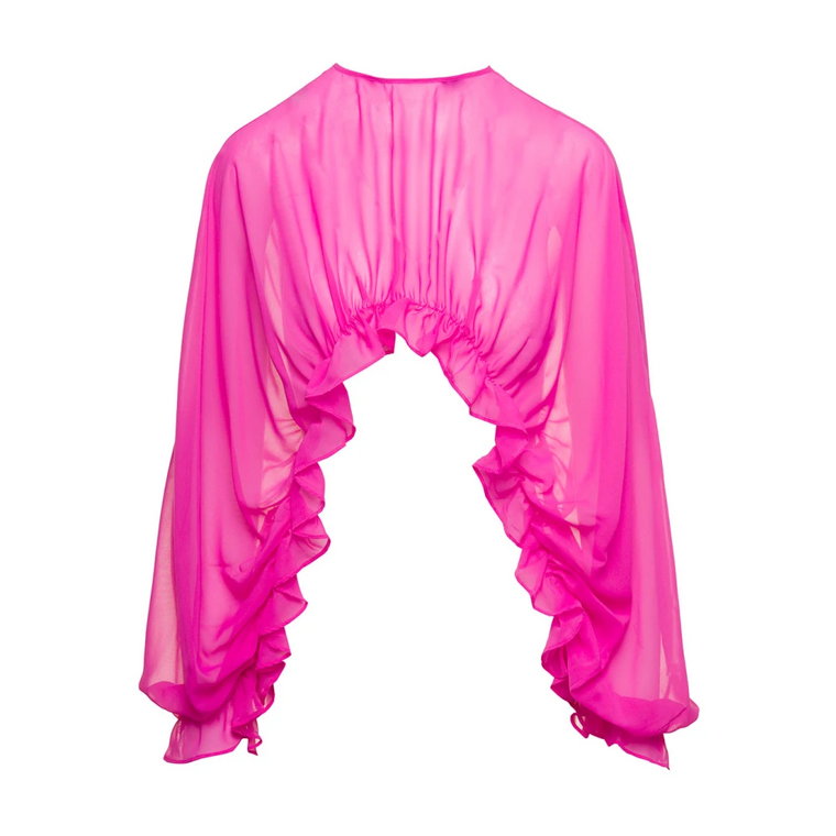 Fuchsia Ruffled Sweater Pinko