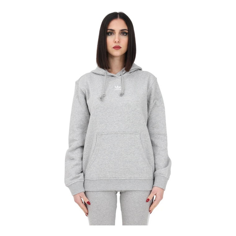 Szara Damska Bluza z Kapturem - Sportowy Styl na Wiosnę/Lato Adidas Originals