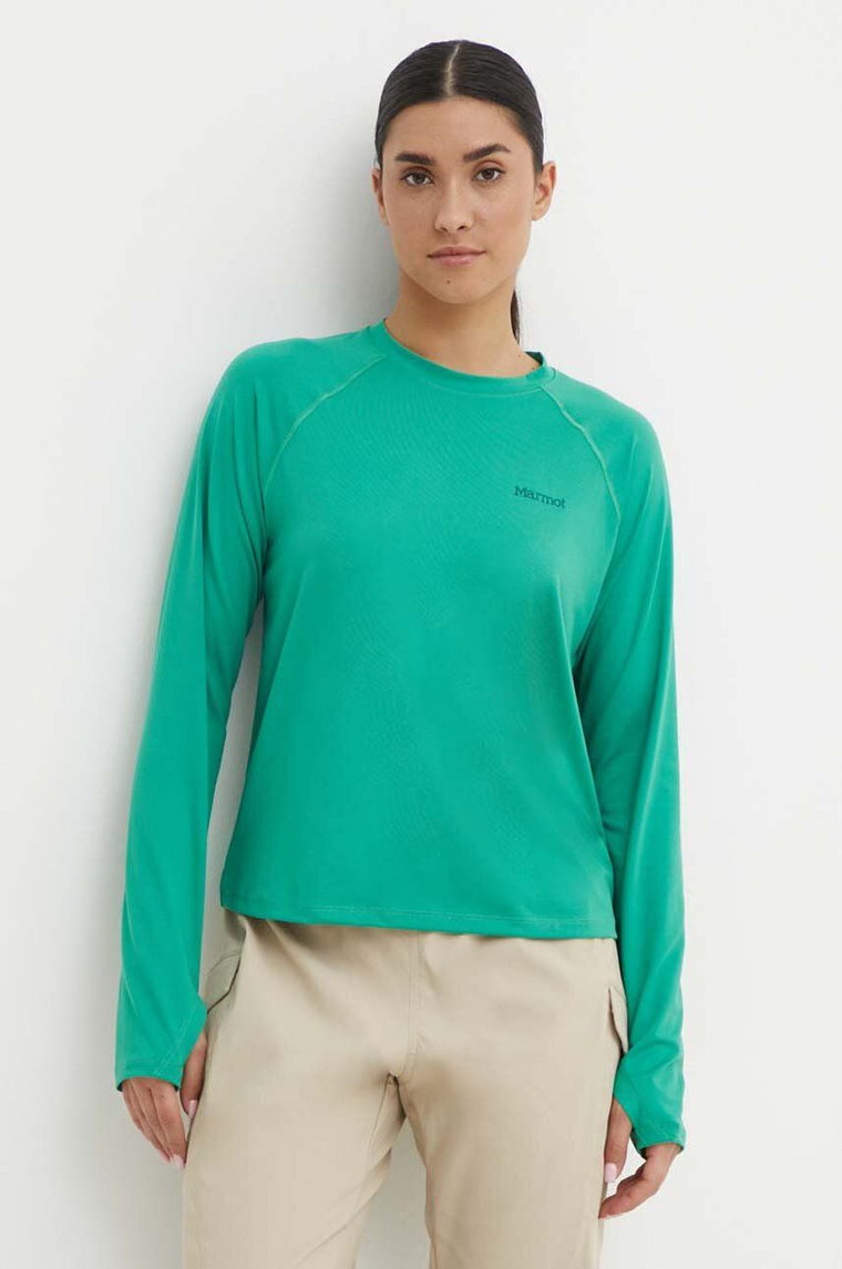 Marmot longsleeve sportowy Windridge kolor zielony