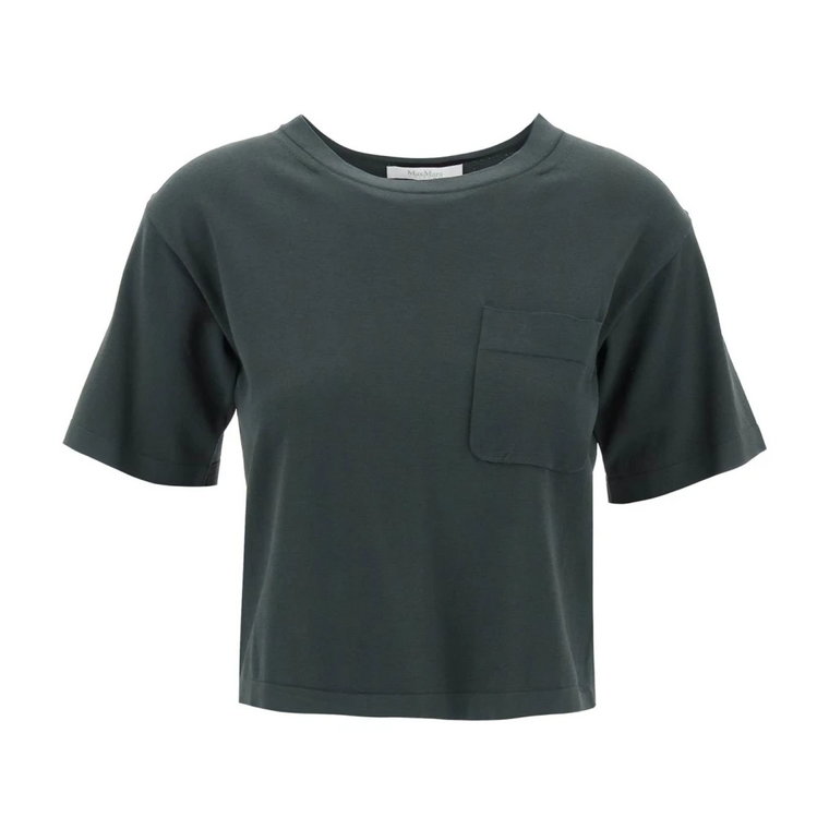 Acro T-shirt z dzianiny wiskozowej Max Mara