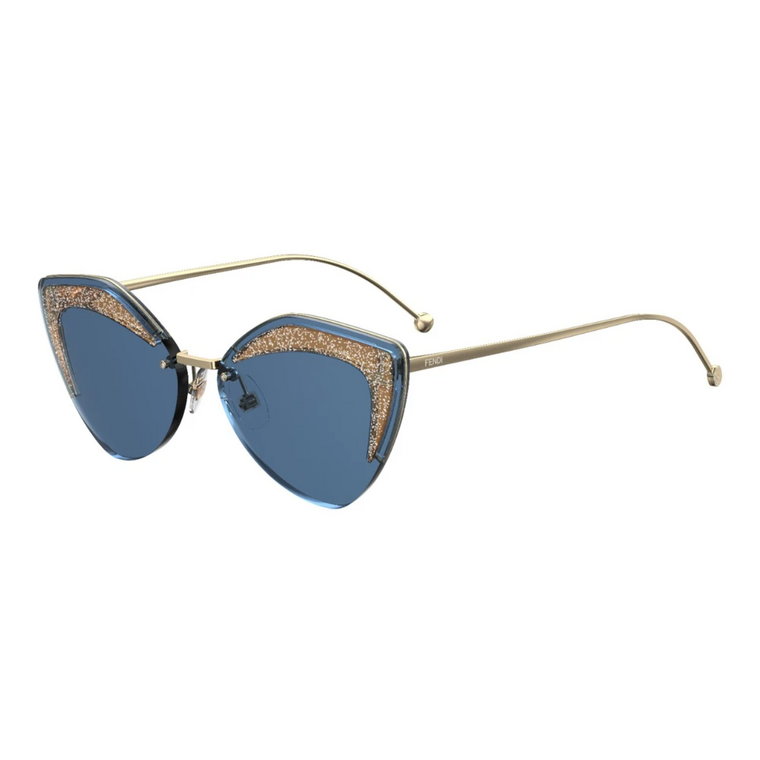 Złote/Niebieskie Okulary przeciwsłoneczne FF 0355/S Fendi