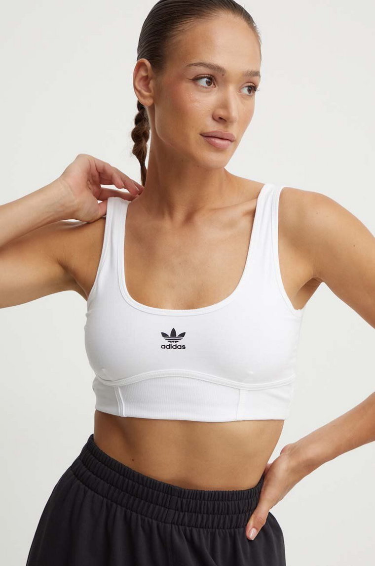 adidas Originals top Trefoil Bra kolor biały IN4116