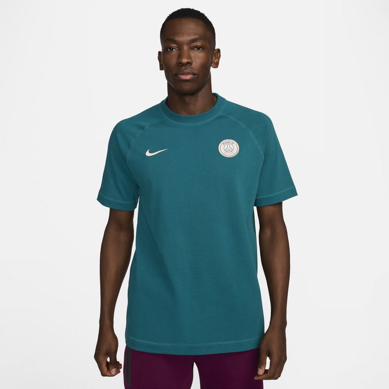 Koszulka piłkarska z krótkim rękawem Nike Paris Saint-Germain Travel - Zieleń