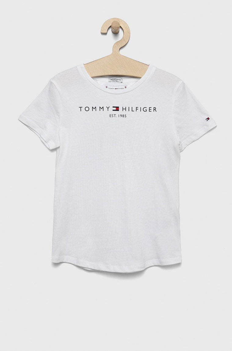 Tommy Hilfiger t-shirt bawełniany dziecięcy kolor biały KG0KG06585