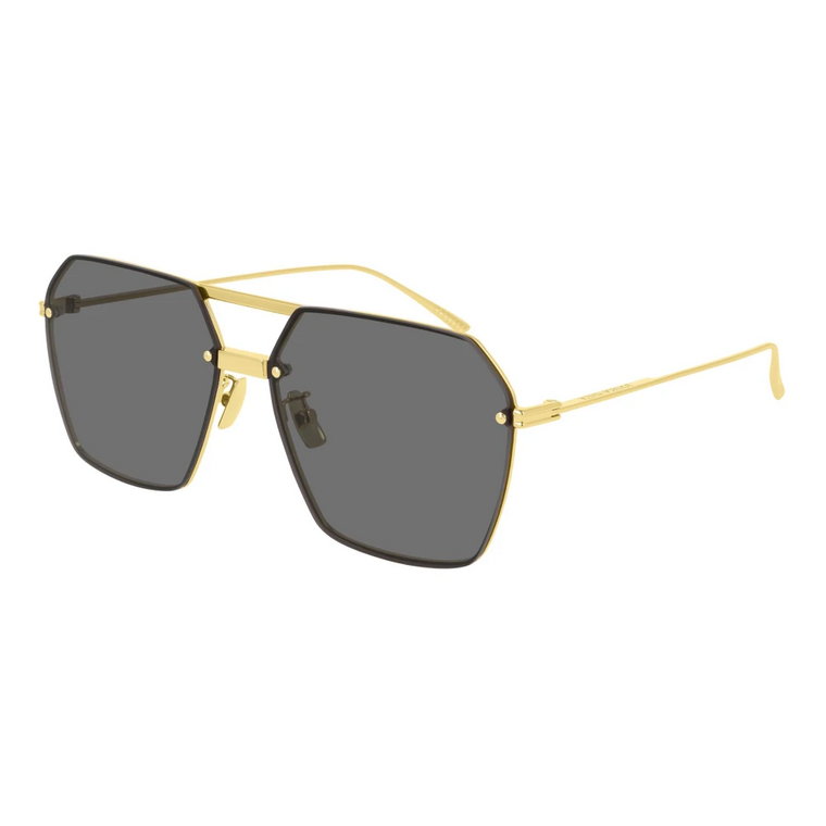 Gold Black/Grey Sunglasses Bottega Veneta