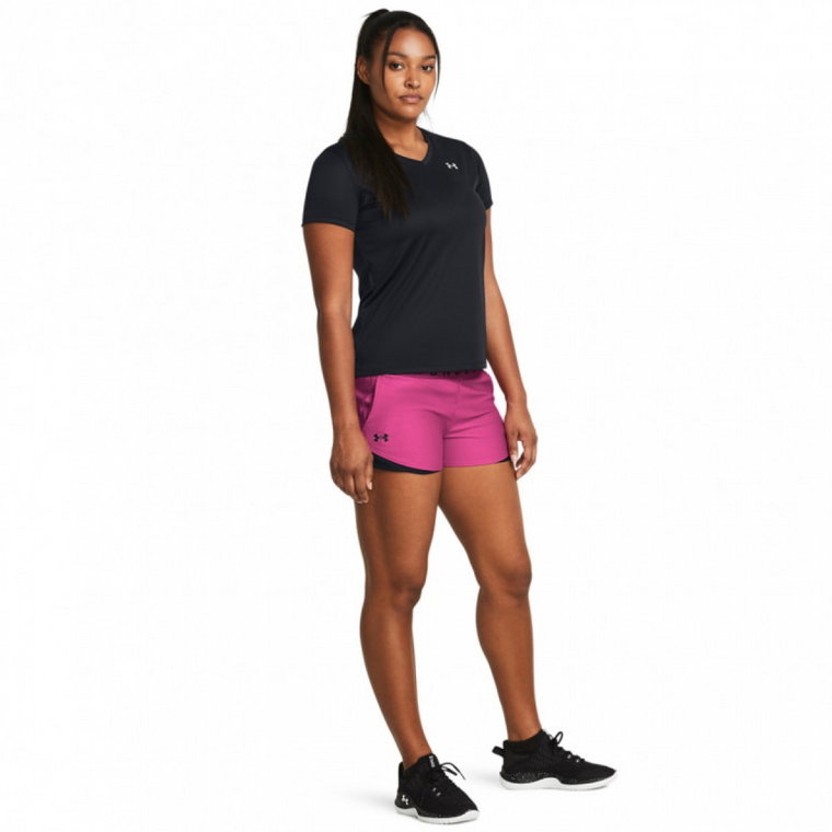 Damskie spodenki treningowe Under Armour Play Up Short 3.0 - różowe