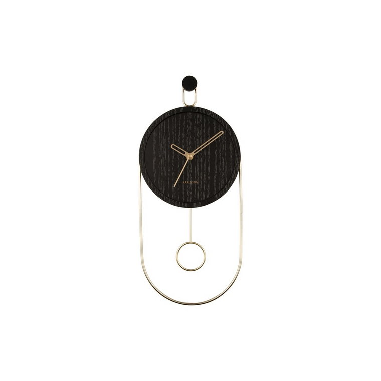 Karlsson 5892BK designerski zegar ścienny z wahadłem, 46 cm
