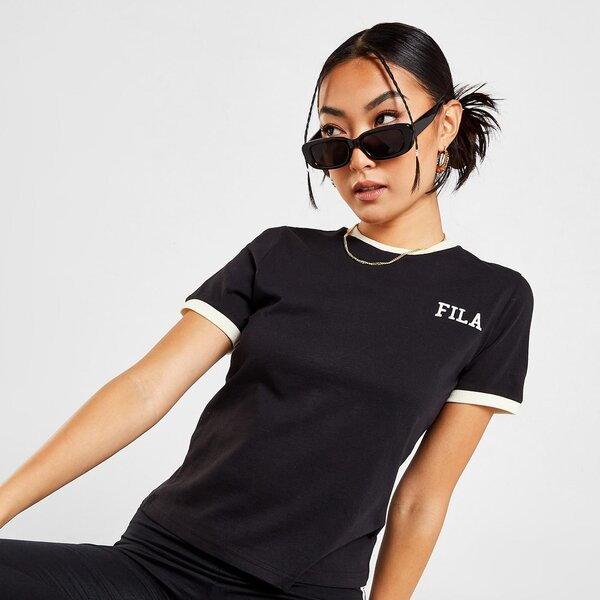 FILA T-SHIRT SLIM RINGER T BLK/WH