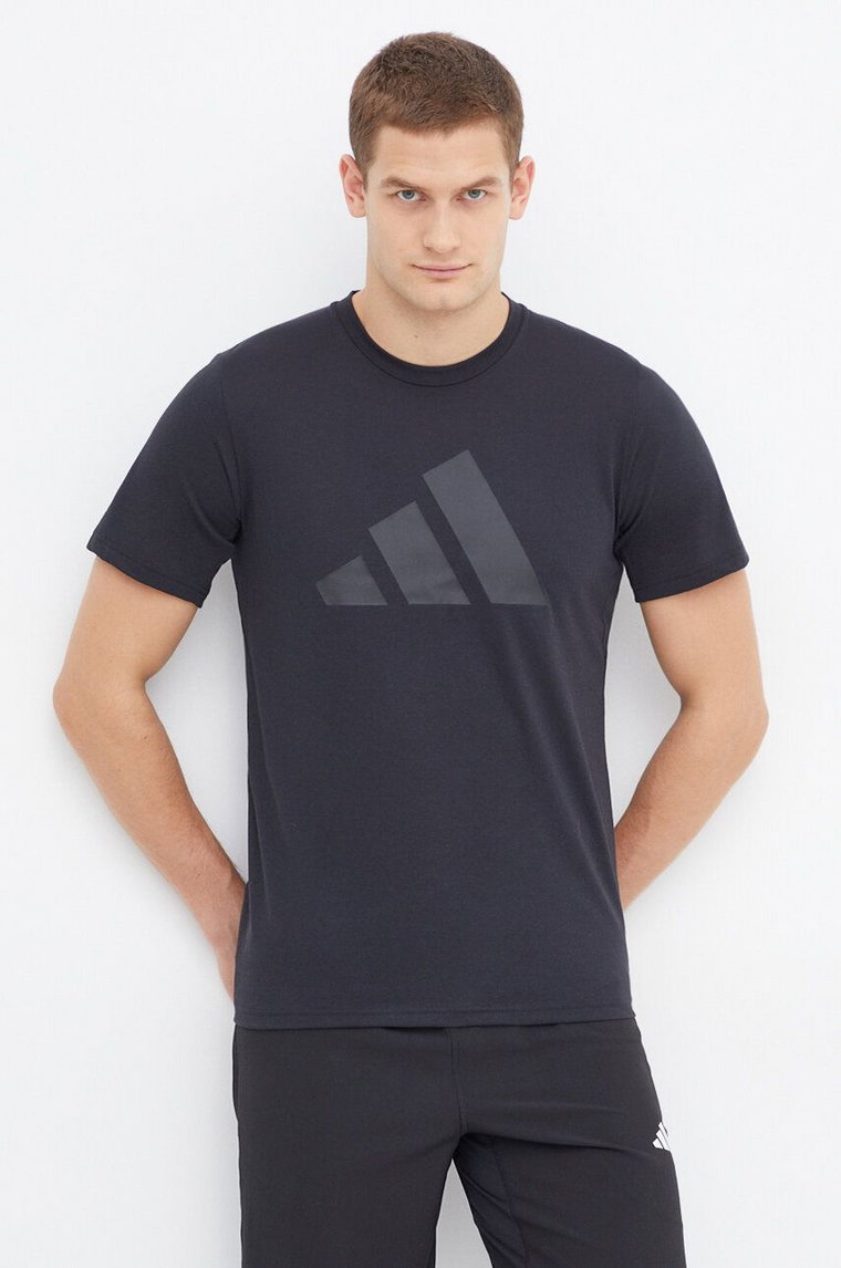 adidas Performance t-shirt treningowy TR-ES kolor czarny z nadrukiem IB8274