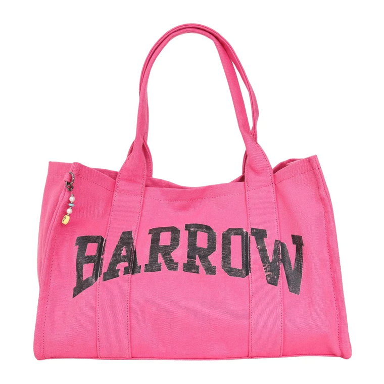 Fuchsia Canvas Tote Bag Woman Barrow