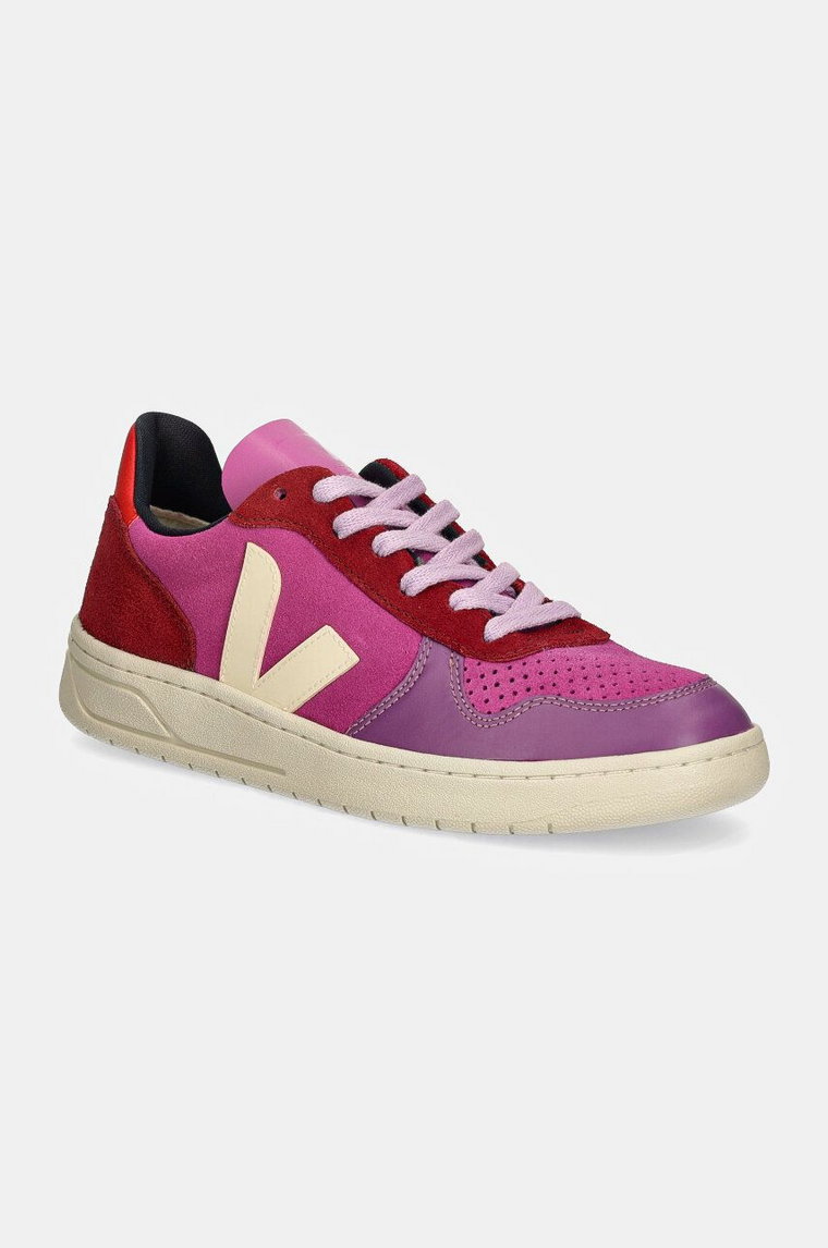 Veja sneakersy zamszowe V-10 kolor różowy VX0303668A