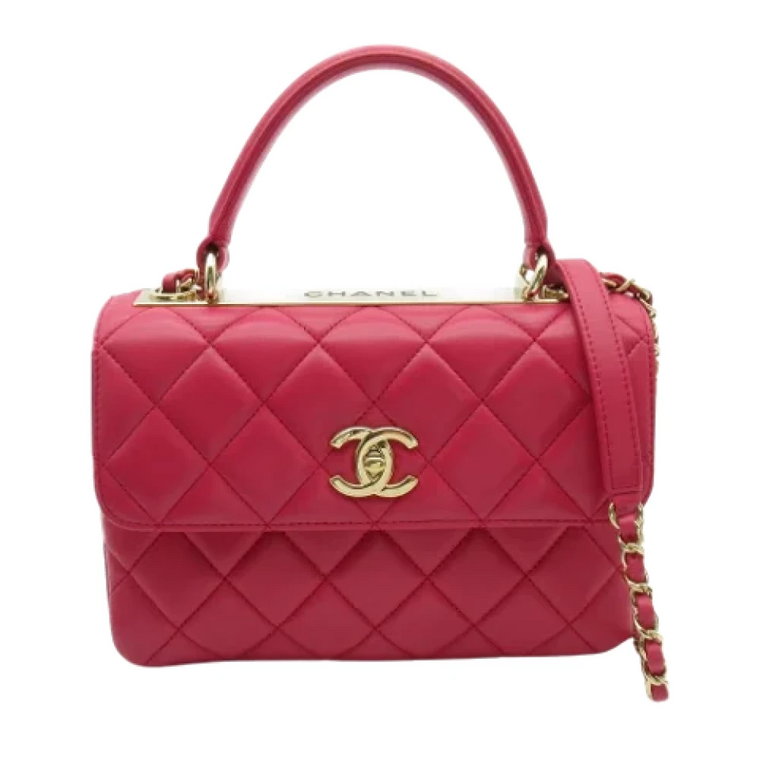 Różowa skórzana torebka Chanel Trendy CC Chanel Vintage