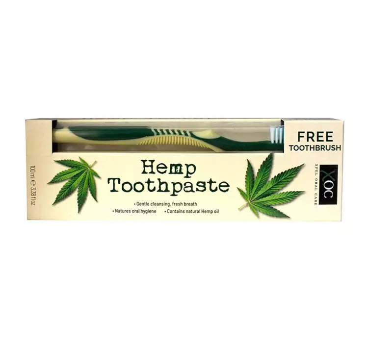 XPEL XOC HEMP TOOTHPASTE PASTA DO ZĘBÓW Z OLEJKIEM KONOPI 100ML + SZCZOTECZKA