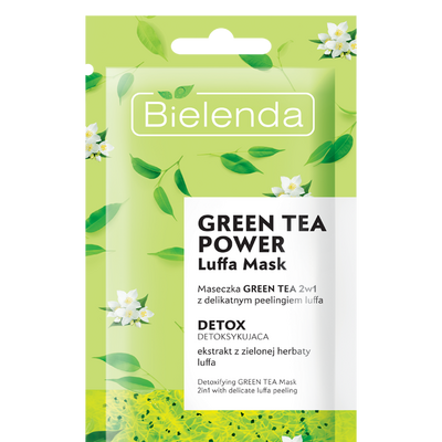 GREEN TEA POWER Luffa Mask Maseczka Green Tea 2w1 z peelingiem luffa detoksykująca 8g