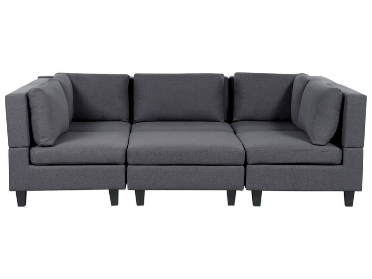 Sofa modułowa 5-osobowa z otomaną ciemnoszara UNSTAD