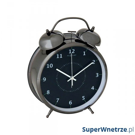 Budzik 9 cm NEXTIME Wake up czarny kod: 5111 ZW