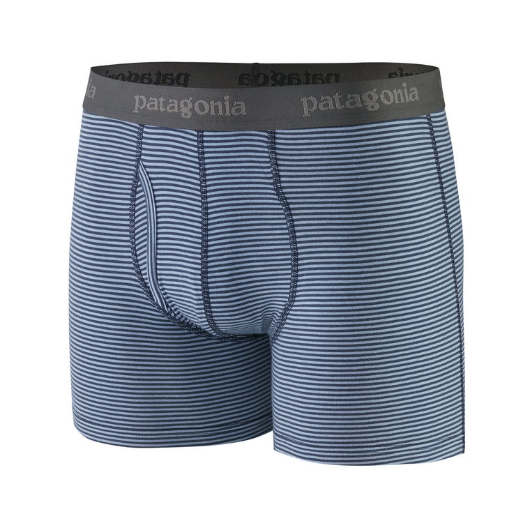 Męskie bokserki termoaktywne Patagonia Essential Boxer Briefs 3" fathom stripe: new navy - S