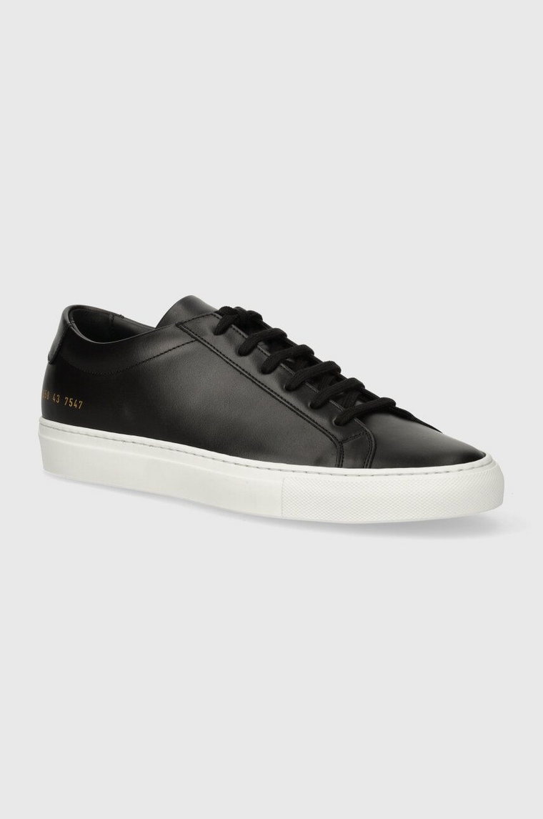 Common Projects sneakersy skórzane Achilles Low White Sole kolor czarny 1658