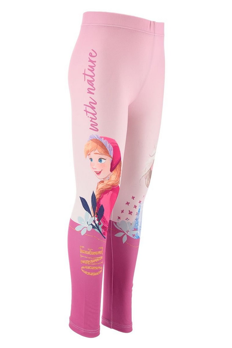 Kolorowe legginsy dla dziewczynki Disney Frozen rozmiar 122/128 cm