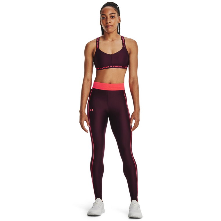 Damskie legginsy treningowe Under Armour Branded WB Leg - bordowe