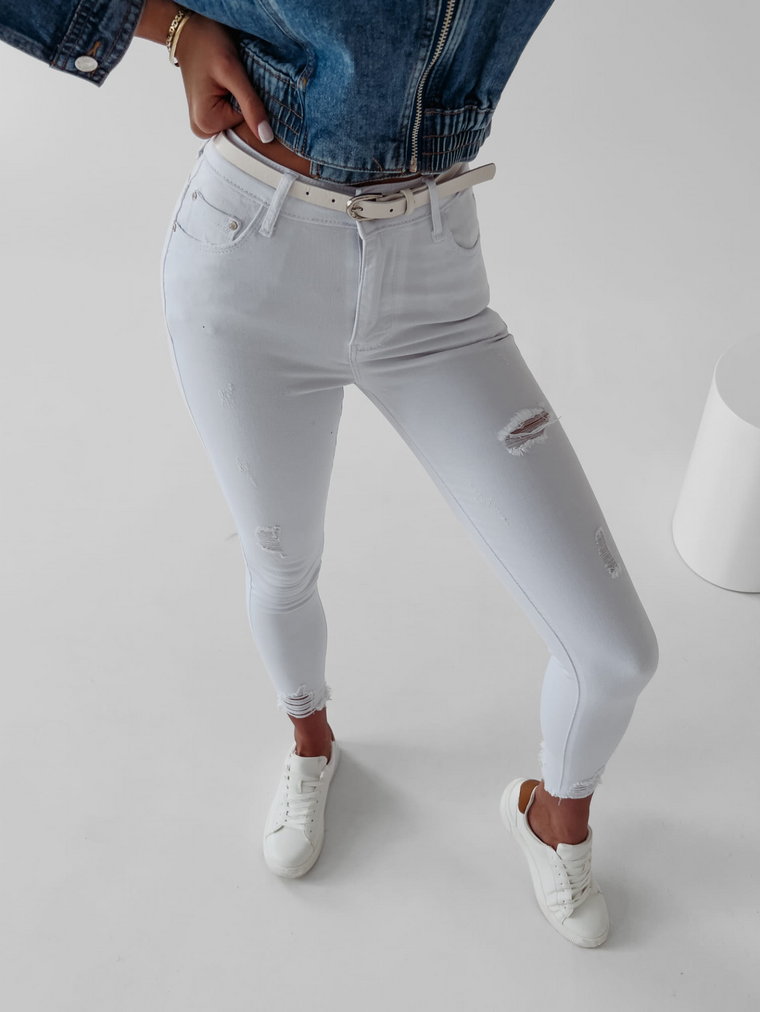 Spodnie jeansowe damskie OLAVOGA BARIA 252 białe