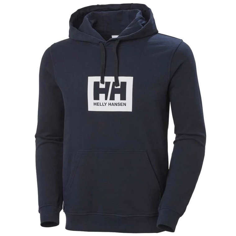 Helly Hansen Box Hoodie 53289-598, Męskie, Granatowe, bluzy, bawełna, rozmiar: L