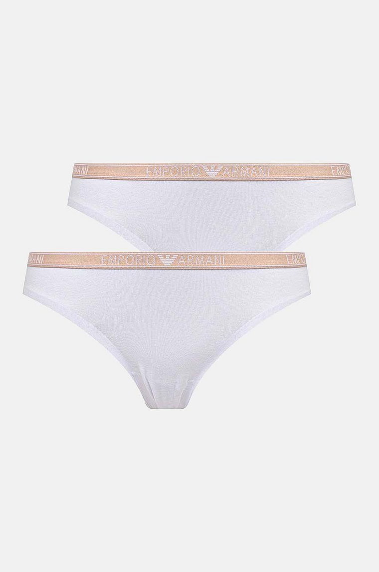 Emporio Armani Underwear stringi 2-pack kolor biały z bawełny 163333 4F223